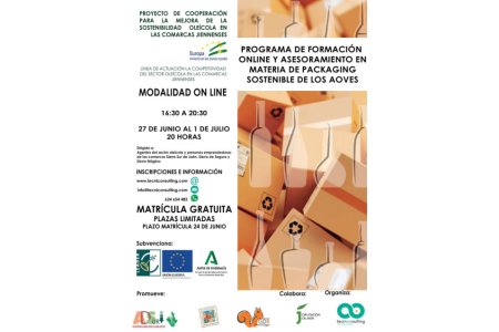 Formación y asesoramiento en materia de PACKAGING SOSTENIBLE de los AOVE'S (27 junio al 1 de julio)