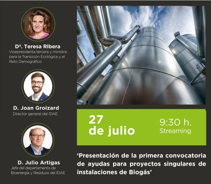 AYUDAS PARA LA INSTALACIÓN DE BIOGAS (27 JULIO 2022)