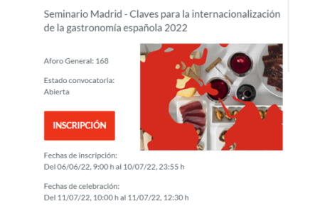 Claves para la internacionalización de la gastronomía española 2022 (11 julio 2022)