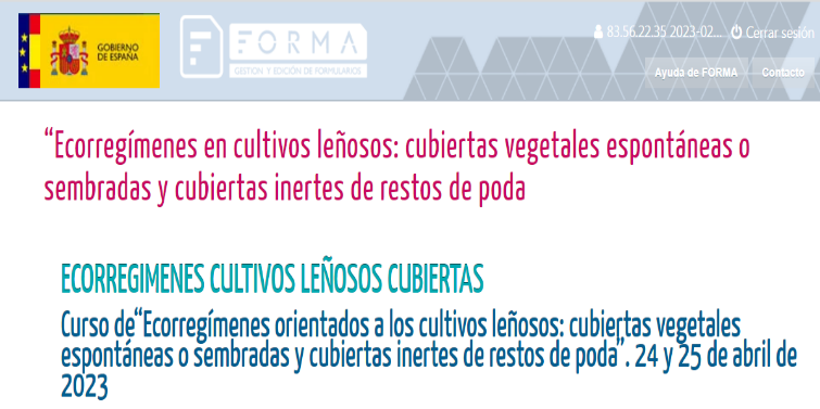 Ecorregímenes en cultivos leñosos (24-25 abril 2023)