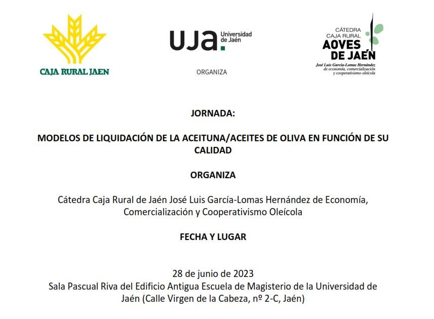 28 JUNIO 2023 Modelos de Liquidación de la aceiteuna/aceites de oliva en función de su calidad