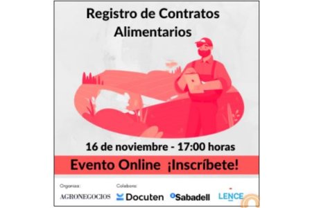 16 NOVIEMBRE 2023<br>Registro de Contratos Alimentarios. Cómo reducir en un 80% el tiempo invertido