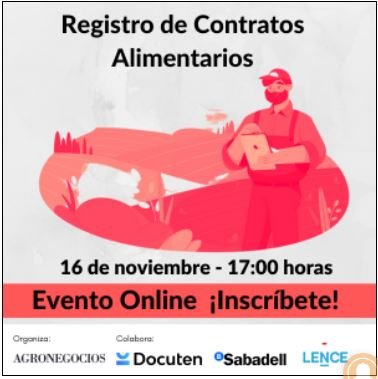 16 NOVIEMBRE 2023 Registro de Contratos Alimentarios. Cómo reducir en un 80% el tiempo invertido