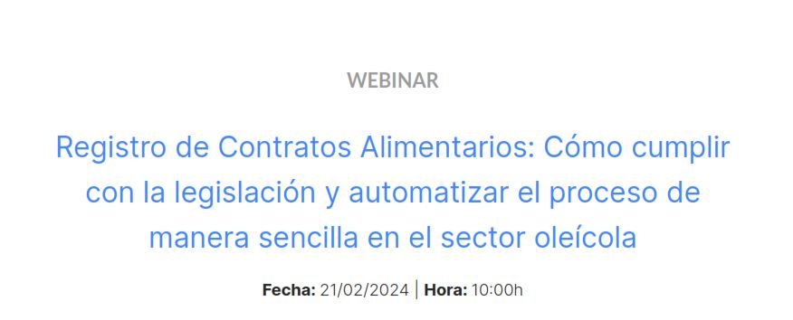 21 FEBRERO 2024 Registo de Contratos Alimentarios