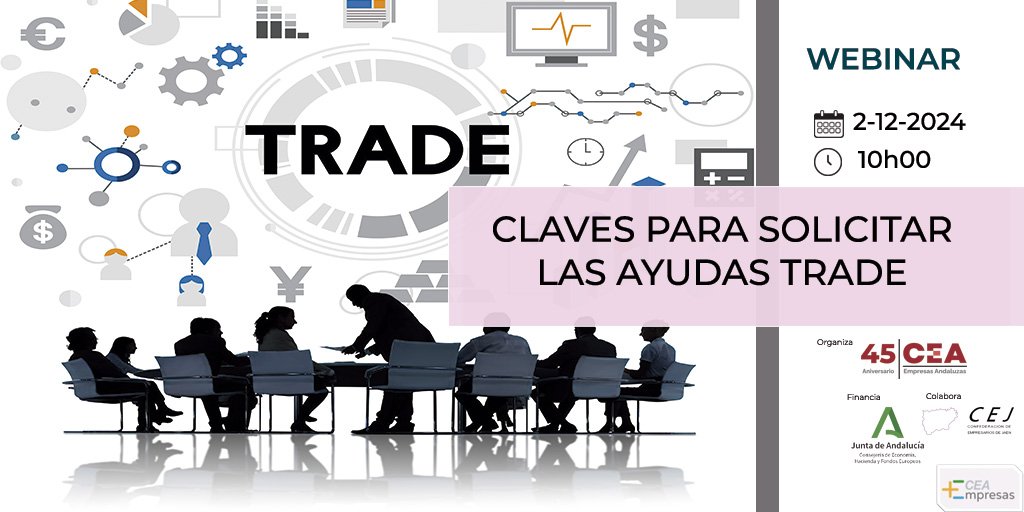 2 DICIEMBRE 2024 WEBINAR: Claves para solicitar las ayudas TRADE