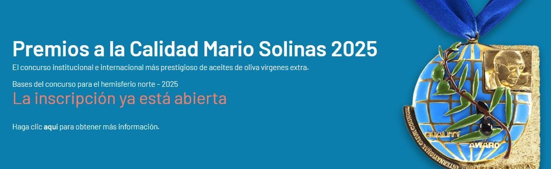Hasta 14 FEBRERO 2025  Premio a la Calidad del Consejo Oleícola Internacional “MARIO SOLINAS” 