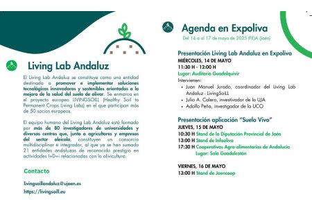15 mayo 2025<br>Agenda Proyecto LIVING LAB en EXPOLIVA 2025
