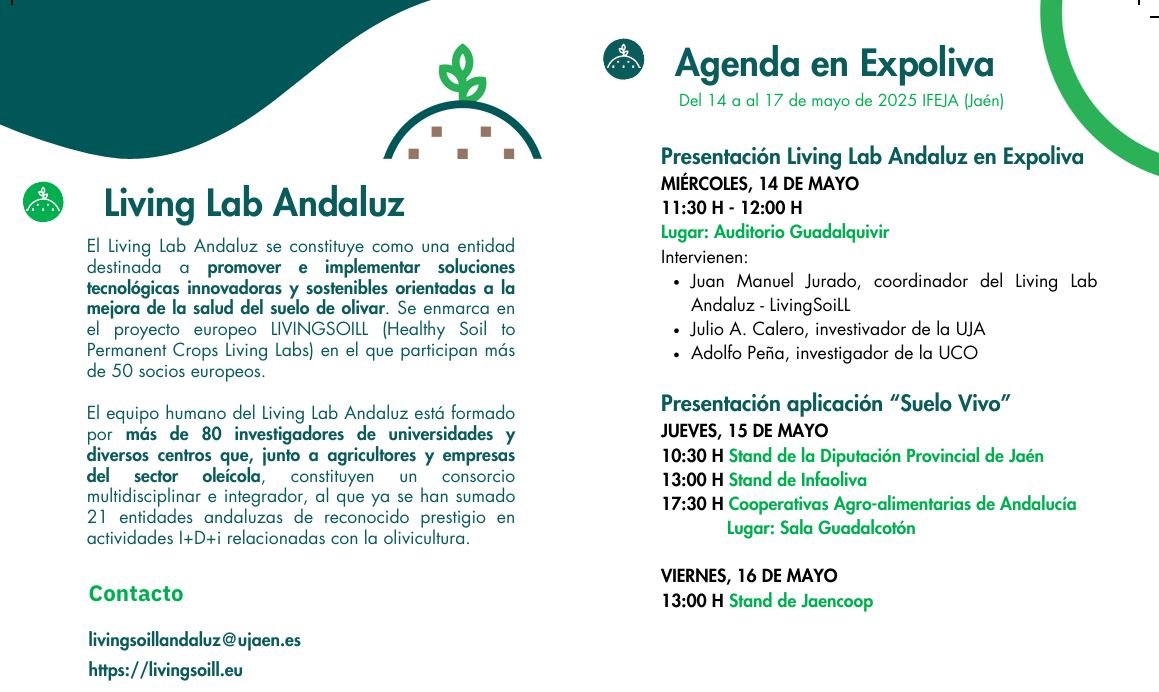 15 mayo 2025 Agenda Proyecto LIVING LAB en EXPOLIVA 2025